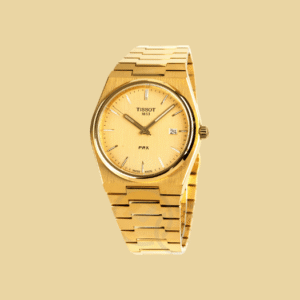 tissot stainless steel gold dial