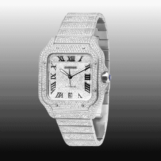 Cartier Santos Iced Out