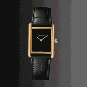 cartier tank black – classic luxury quartz watch